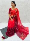 Jk 133 Georgette Bandhej Printed Saree